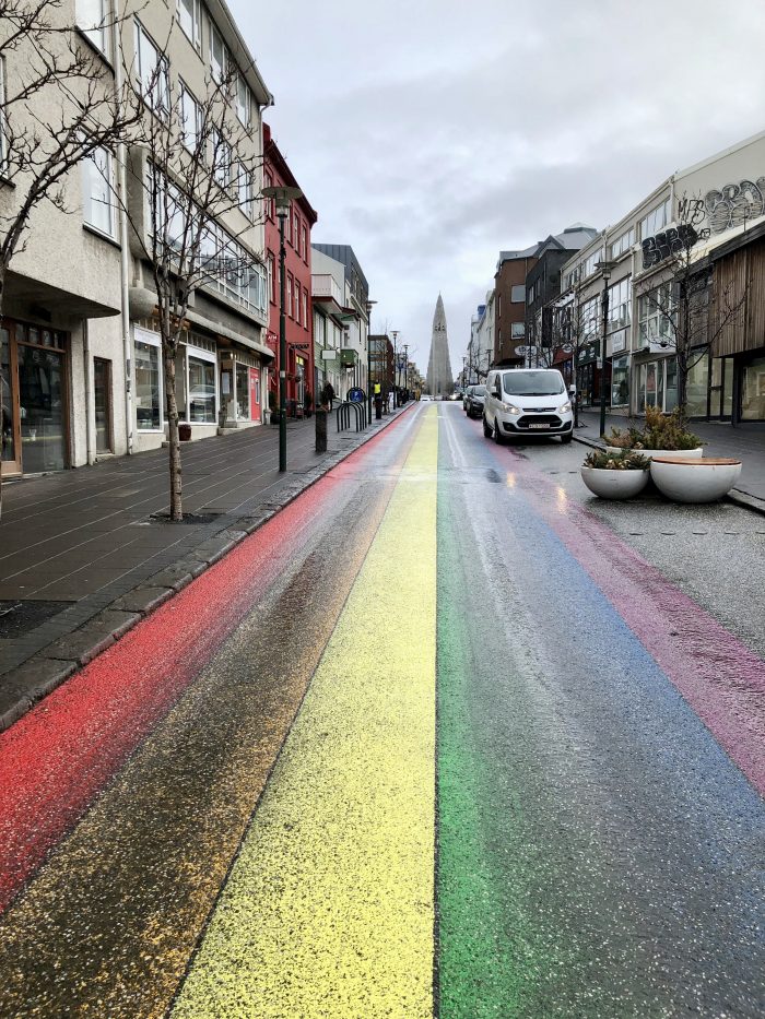 Rainbow floor Reykjavik city